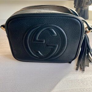 Black Leather Crossbody Bag